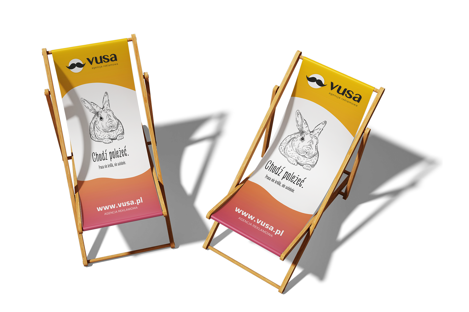 Leżak reklamowy z grafiką VUSA